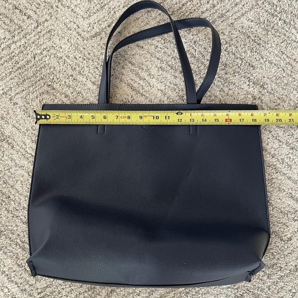 NAVY BLUE Vegan tote - Picture 1 of 12